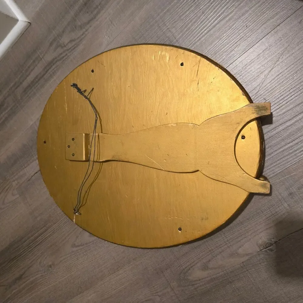Antique Oval Gold Wood Framed Mirror